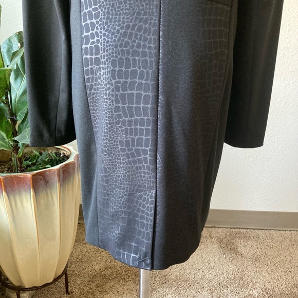 Laundry By Shelli Segal Black Polyester Rayon Long Blazer size 8 - Picture 9 of 16